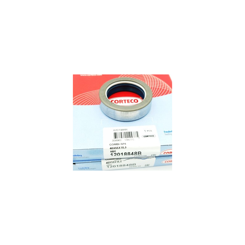 12018848B CORTECO 40x55x15,5 COMBI SF6 NBR Paraolio 12018848B CORTECO 40x55x15,5 COMBI SF6 NBR Paraolio