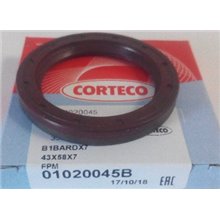 01020045B CORTECO 43x58x7 B1BARDX7 FPM Paraolio