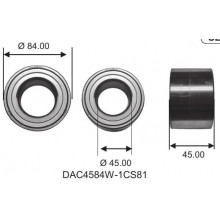 DAC 4584 W-1CS81 KOYO 45x84x45 0,970 KOYO